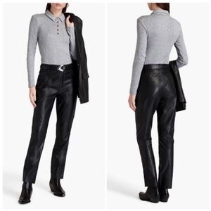 Walter Baker Yvette Genuine Leather Pants Black